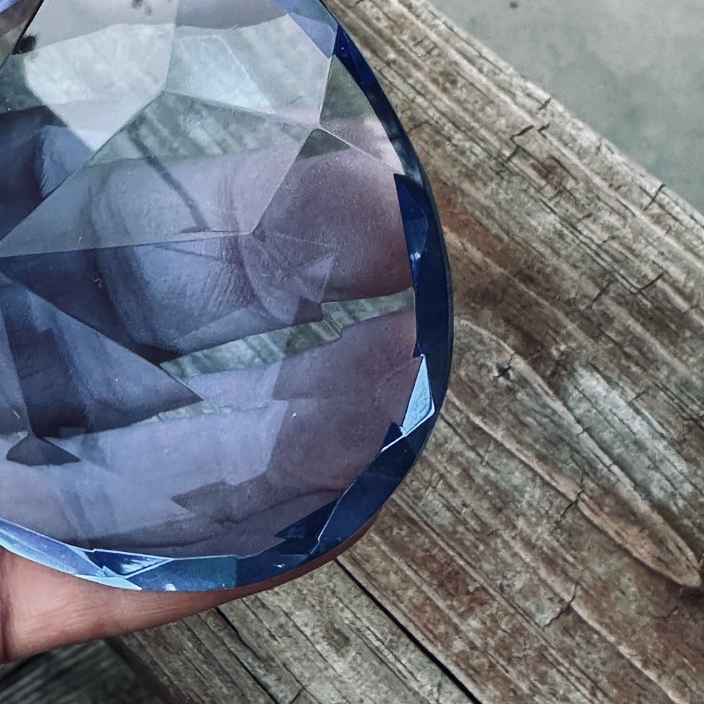 Blue Faceted Teardrop Crystal 3” - Picture 11 of 11
